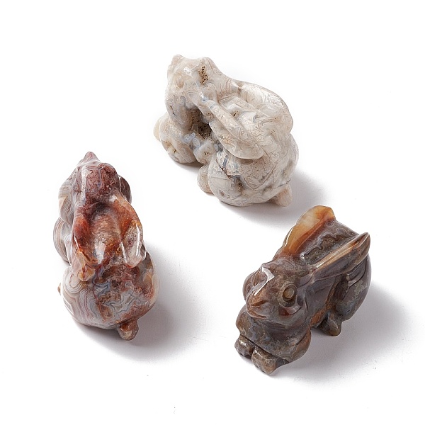

PandaHall 2 Inch Natural Mexican Agate Sculptures, Figurines, Home Display Decorations, Rabbit, 24.5~26x46~48x28.5~30mm Mexican Agate Rabbit