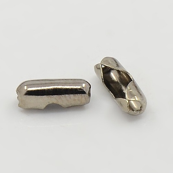 

PandaHall Brass Ball Chain Connectors, Gunmetal, 9.5~10x3.5mm, Fit for 2.4mm ball chain Brass