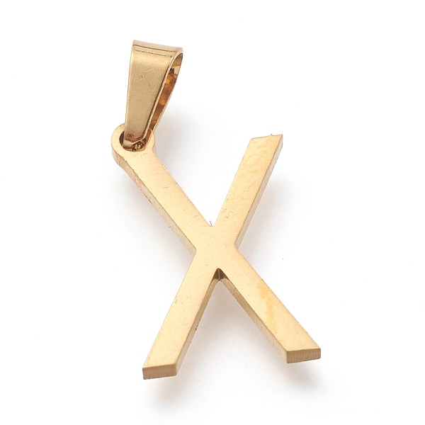 

PandaHall 304 Stainless Steel Pendants, Greek Alphabet, Letter.X, 17x10.5x1mm, Hole: 3x5.5mm 304 Stainless Steel Letter X