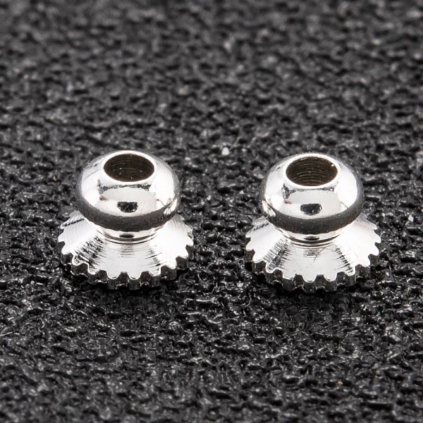 

PandaHall Brass Beads Cap, Long-Lasting Plated, 925 Sterling Silver Plated, 4x3mm, Hole: 1.4mm Brass