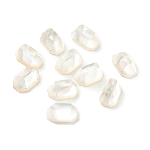 

PandaHall White Shell Cabochons, Octagon, White, 7.5x5x3.5mm White Shell Octagon White