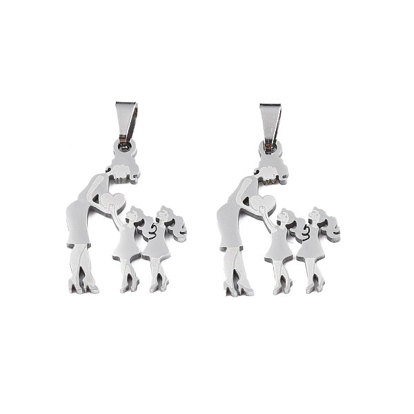 

PandaHall 201 Stainless Steel Pendants, Laser Cut, Human, Stainless Steel Color, 27x18.5x1.5mm, Hole: 3.5mm 201 Stainless Steel Human