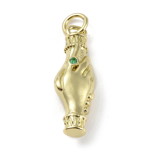 

PandaHall Brass Micro Pave Green Cubic Zirconia Pendants, Long-Lasting Plated, Lead Free & Cadmium Free, Hand, Real 18K Gold Plated...