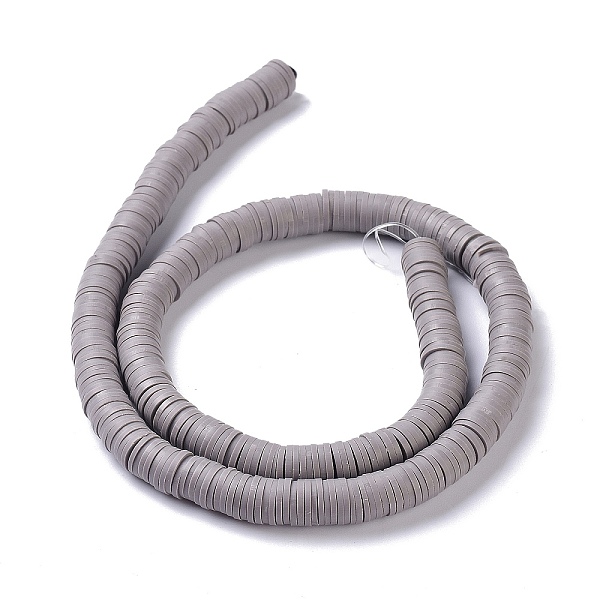 

PandaHall Flat Round Eco-Friendly Handmade Polymer Clay Beads, Disc Heishi Beads for Hawaiian Earring Bracelet Necklace Jewelry Making, Gray...