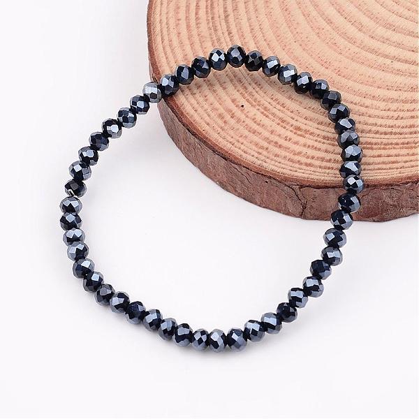

PandaHall Glass Beaded Stretch Bracelets, Black, 46mm Glass Black