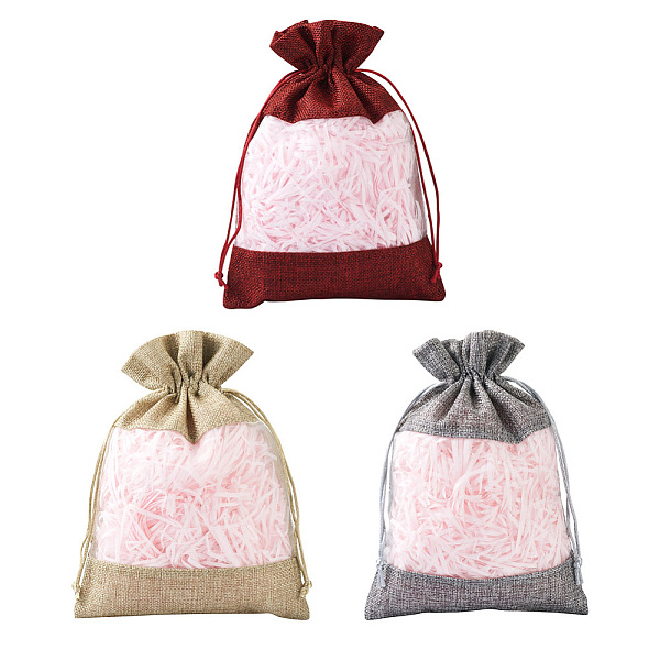

PandaHall Cheriswelry 15Pcs 3 Colors Polyester Blank DIY Craft Drawstring Bag, for Valentine Birthday Wedding Party Candy Wrapping, Mixed..., Multicolor