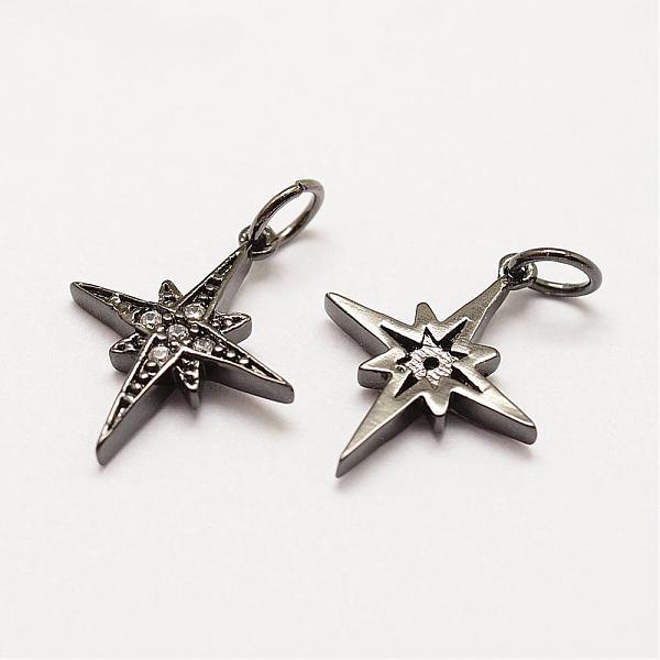 

PandaHall Brass Micro Pave Grade AAA Cubic Zirconia Pendants, Long-Lasting Plated, Star, Cadmium Free & Nickel Free & Lead Free, Gunmetal...