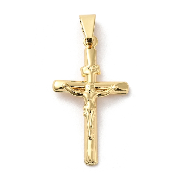 

PandaHall Brass Pendants, Long-Lasting Plated, Lead Free & Cadmium Free, Crucifix Cross Charm, Real 18K Gold Plated, 33x19x3mm, Hole: 8x3mm...
