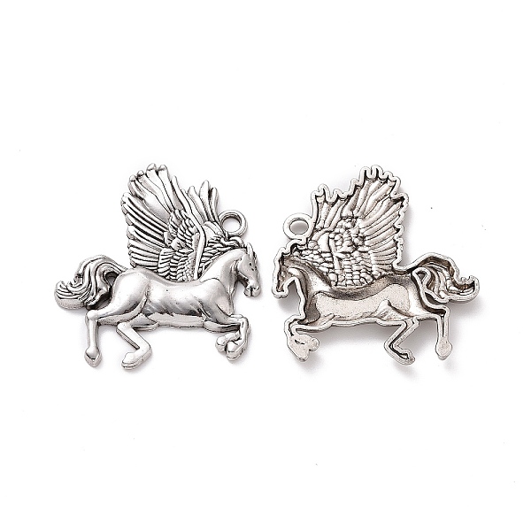 

PandaHall Tibetan Style Alloy Pendants, Pegasus Charm, Antique Silver, 43x46x3.5mm, Hole: 3.5mm Alloy Others