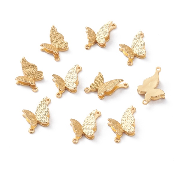 

PandaHall Brass Links, Long-Lasting Plated, Butterfly, Real 18K Gold Plated, 17.5x10x5mm, Hole: 1mm Brass Butterfly