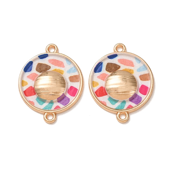 Printed Alloy Enamel Connector Charms