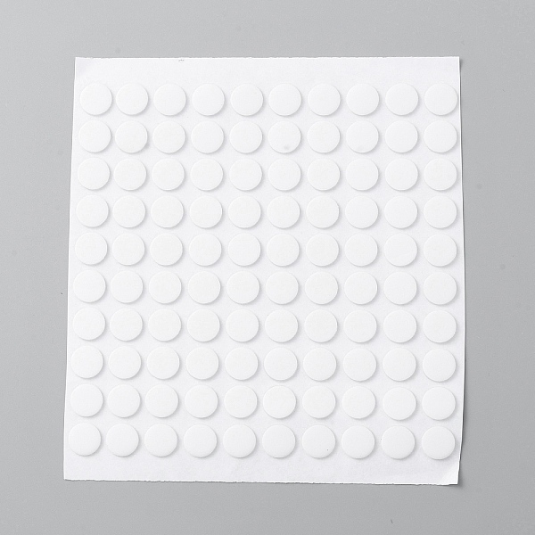 

PandaHall Acrylic Double-sided Adhesive Tape, Glue Point Dot, Flat Round, White, 8x1~1.3mm Acrylic White