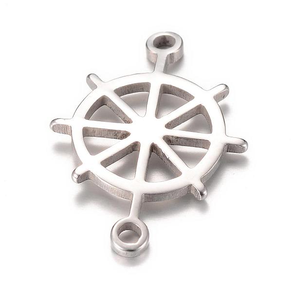 

PandaHall 201 Stainless Steel Links connectors, Helm, Stainless Steel Color, 20x14x1mm, Hole: 1mm 201 Stainless Steel Anchor & Helm