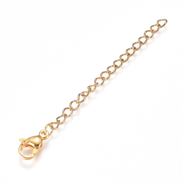 

PandaHall 304 Stainless Steel Chain Extender, with Lobster Claw Clasp, Golden, 62mm, Link: 4x2.8x0.5mm, Clasp: 11x7x3.5mm 304 Stainless...