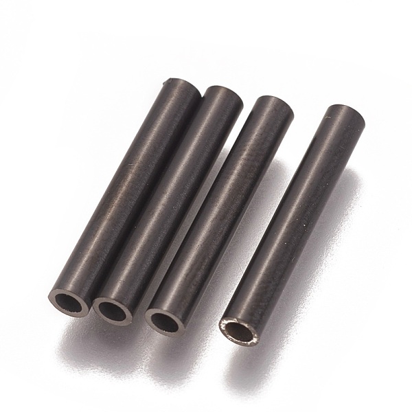 

PandaHall 304 Stainless Steel Tube Beads, Electrophoresis Black, 20x3mm, Hole: 1.8mm 304 Stainless Steel Tube