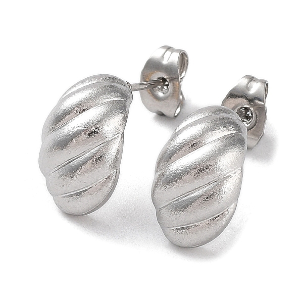 

PandaHall 304 Stainless Steel Croissant Ear Studs for Women, Stainless Steel Color, 13x8mm 304 Stainless Steel Food