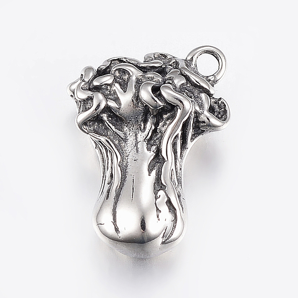 

PandaHall 316 Surgical Stainless Steel Pendants, Cabbage, Antique Silver, 17x12.5x6mm, Hole: 2mm 316 Surgical Stainless Steel Vegetables