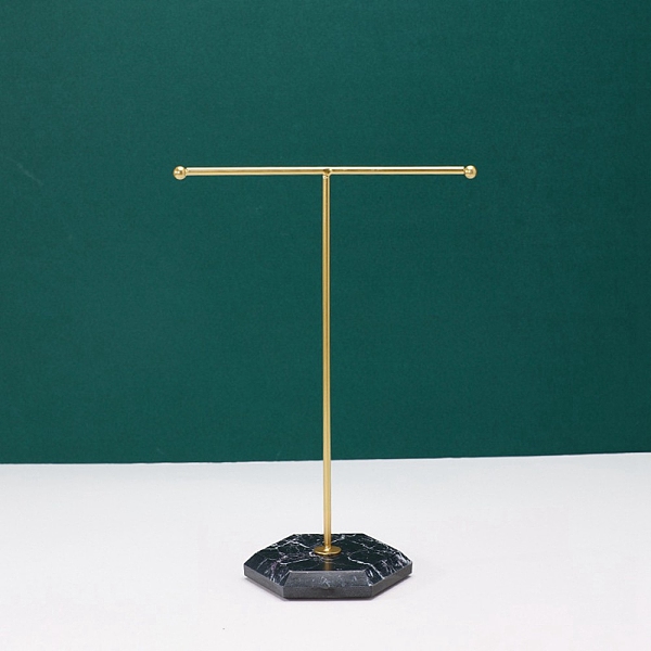 

PandaHall T-shaped Iron Earring Display Stands, with Plastic Base, Black, 18x10x26cm Iron Black
