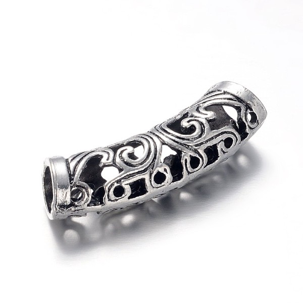 

PandaHall Alloy Hollow Tube Beads, Antique Silver, 29.5x7x8mm, Hole: 5mm Alloy Tube