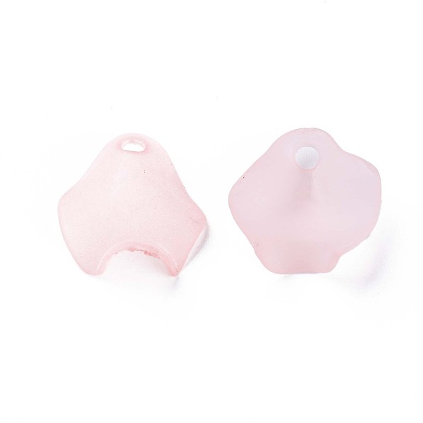 

PandaHall Transparent Acrylic Beads, Frosted, Petal, Pink, 15x14.5x5mm, Hole: 2mm, about 1700pcs/500g Acrylic Petaline Pink