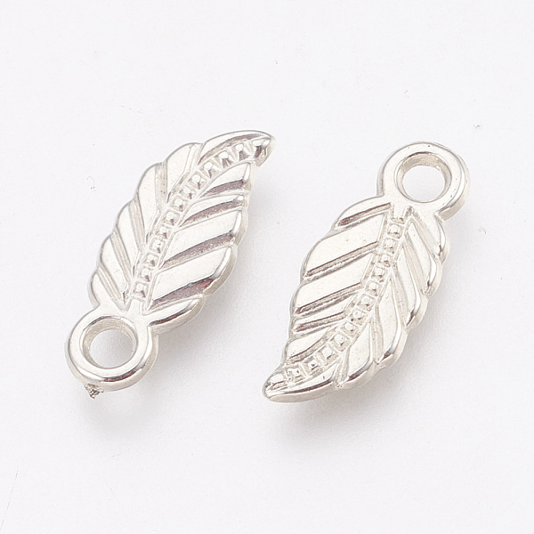 

PandaHall CCB Plastic Leaf Pendants, Platinum, 19x7x2mm, Hole: 2mm Plastic Leaf