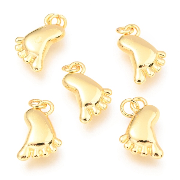 

PandaHall Alloy Pendants, Long-Lasting Plated, with Jump Ring, Foot, Real 18K Gold Plated, 15x9x3.5mm, Hole: 2.5mm Alloy Others