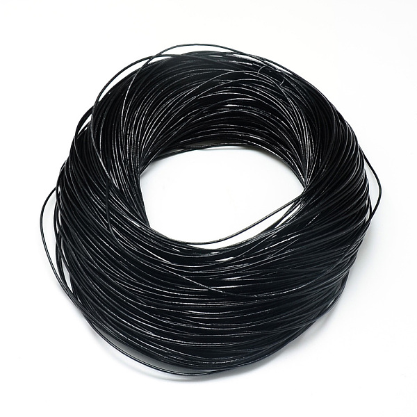 

PandaHall Round Cowhide Leather Cord, Leather Rope String for Bracelets Necklaces, Black, 3mm, about 100yard/bundle Cowhide Round Black