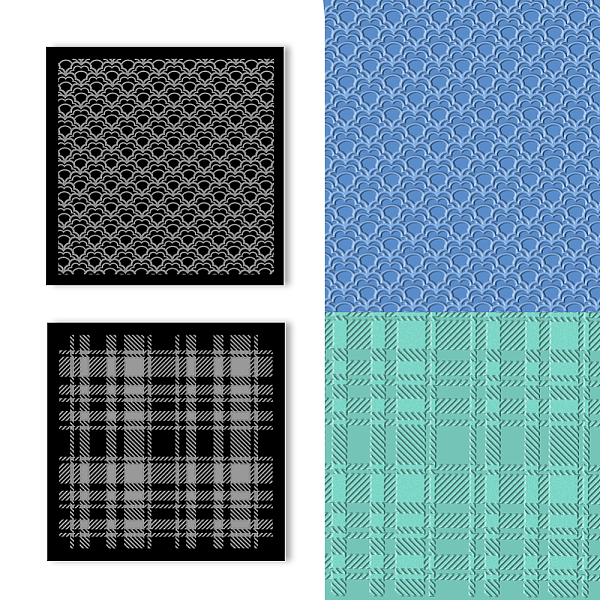 

PandaHall Acrylic Clay Texture Boards, Square, Tartan, 100x100mm, 2pcs/set Acrylic Tartan Clear