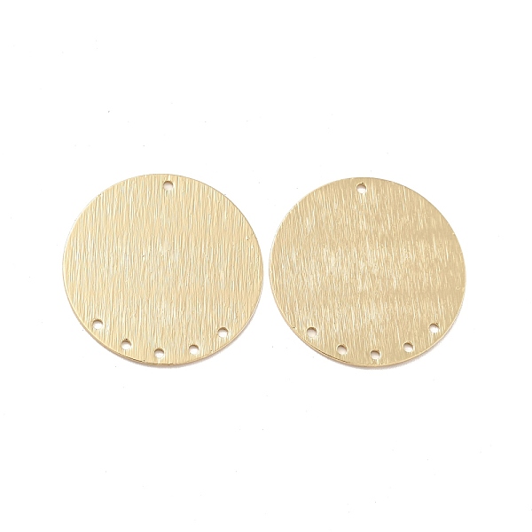 

PandaHall Rack Plating Brass Chandelier Components, Long-Lasting Plated, Cadmium Free & Lead Free, Textured, Flat Round, Golden, 25x0.7mm...