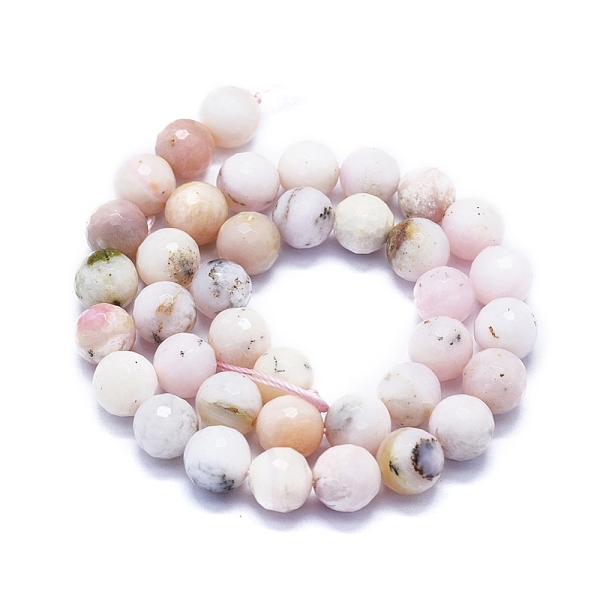 

PandaHall Natural Pink Opal Beads Strands, 128 Faceted, Round, 10mm, Hole: 1mm, about 42pcs/Strand, 15.35 inch(39 cm) Pink Opal Round