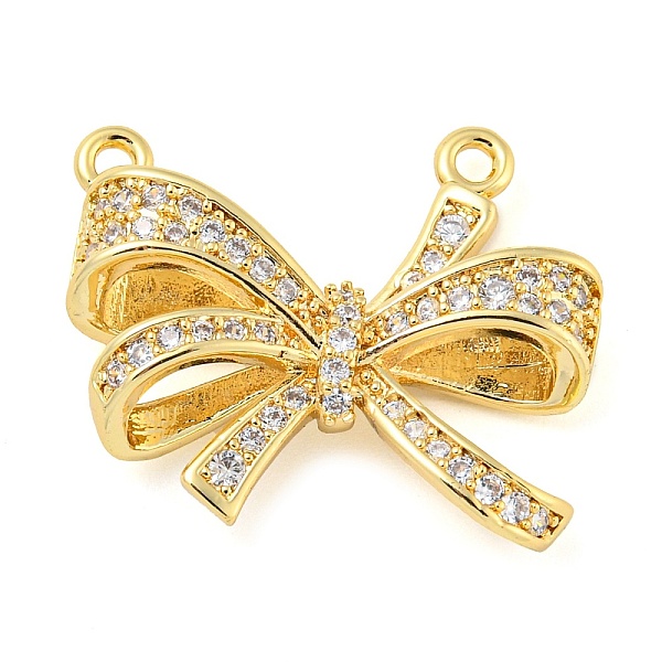 

PandaHall Rack Plating Brass Micro Pave Cubic Zirconia Pendants, Cadmium Free & Lead Free, Long-Lasting Plated, Bowknot, Real 18K Gold..., Clear