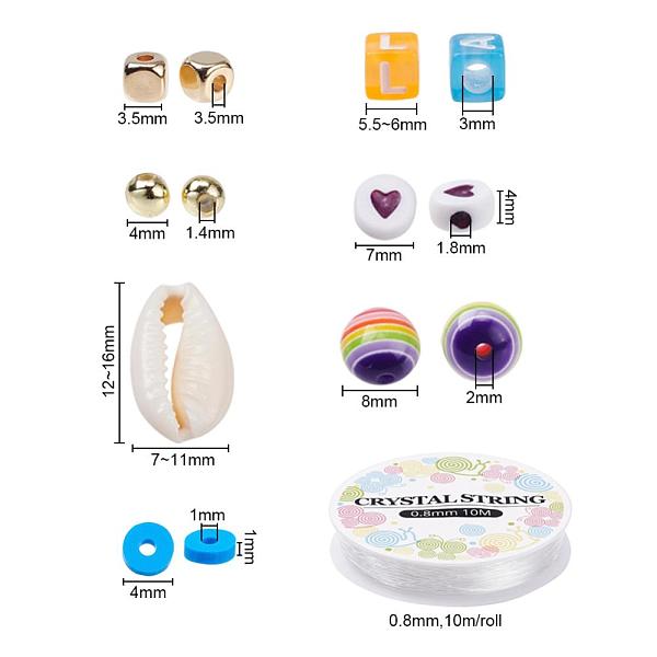 

PandaHall DIY Jewelry Making Kits, Including Handmade Polymer Clay & Acrylic & Resin & ABS Plastic Beads, CCB Plastic Spacer Beads, Natural..., Multicolor