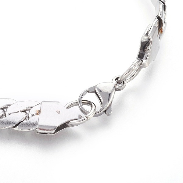 304 Stainless Steel Curb Chain Bracelets