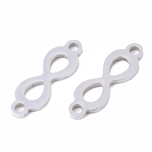 

PandaHall 201 Stainless Steel Links connectors, Laser Cut, Infinity, Stainless Steel Color, 16x5x1mm, Hole: 1.2mm 201 Stainless Steel...