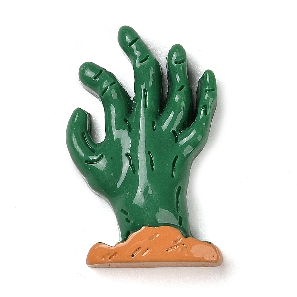 

PandaHall Devil Hand Halloween Opaque Resin Decoden Cabochons, Halloween Jewelry Craft, Green, 36.5x23x8.5mm Resin Palm Green