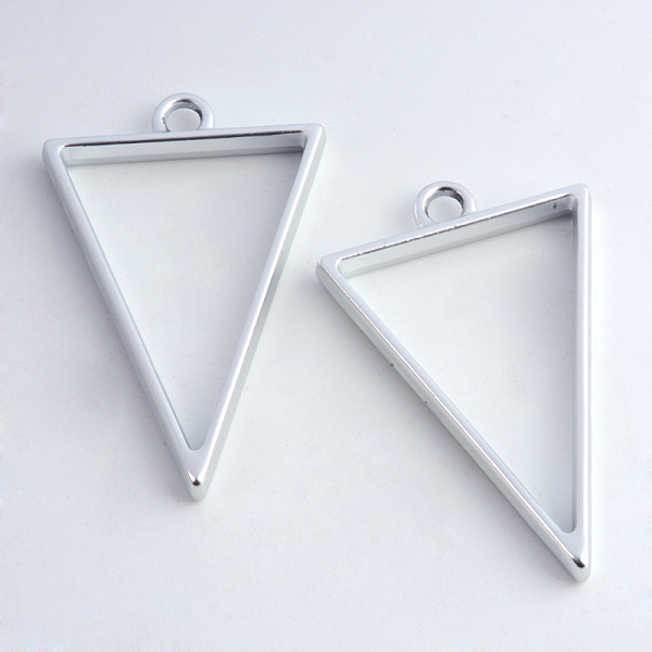 

PandaHall Rack Plating Alloy Triangle Open Back Bezel Pendants, For DIY UV Resin, Epoxy Resin, Pressed Flower Jewelry, Hollow, Cadmium Free...