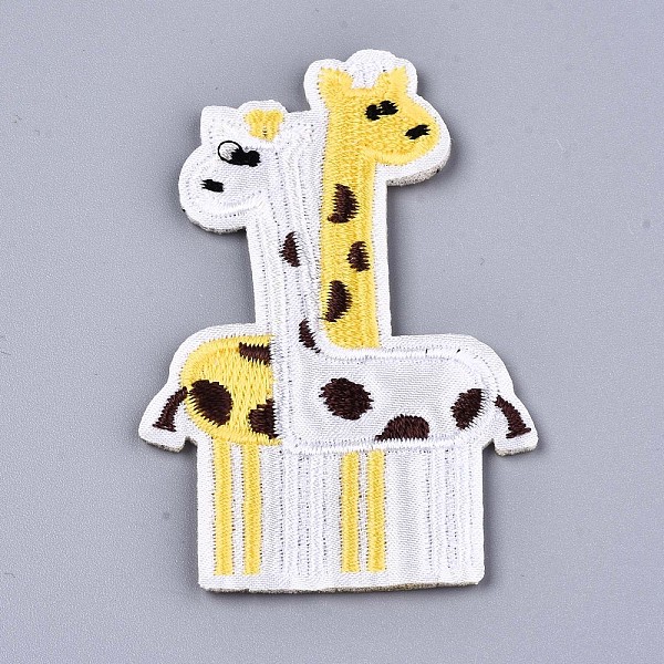 

PandaHall Computerized Embroidery Cloth Iron On/Sew On Patches, Costume Accessories, Appliques, Giraffe, White, 72x48x2mm Cloth Other Animal...