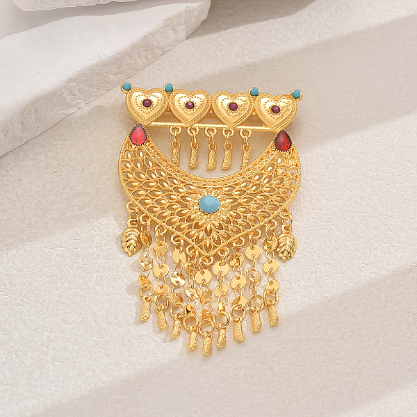 Heart Alloy Rhinestone Brooches for Backpack Clothes