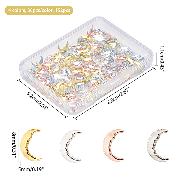 

PandaHall Olycraft Alloy Cabochons, Nail Art Decoration Accessories for Women, Moon, Platinum & Golden & Rose Gold & Silver Color Plated...