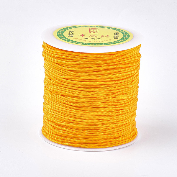 

PandaHall Nylon Thread, Gold, 1.5mm, about 120.29 yards(110m)/roll Nylon Gold