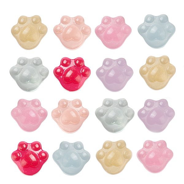 

PandaHall 40Pcs 8 Colors Transparent Resin Cabochons, with Glitter Powder, Cat Claw, Mixed Color, 16.5x16.5x8mm, 5pcs/color Resin Cat Shape..., Multicolor