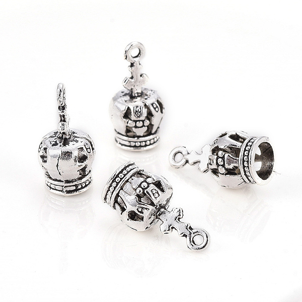 

PandaHall Tibetan Style Alloy Pendants, Crown, Antique Silver, 18x9mm, Hole: 1.2mm Alloy Crown
