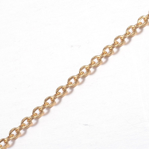 

PandaHall Ion Plating(IP) 304 Stainless Steel Cable Chains, Soldered, with Spool, for Jewelry Making, Golden, 2.5x2x0.5mm, about 65.61 Feet...