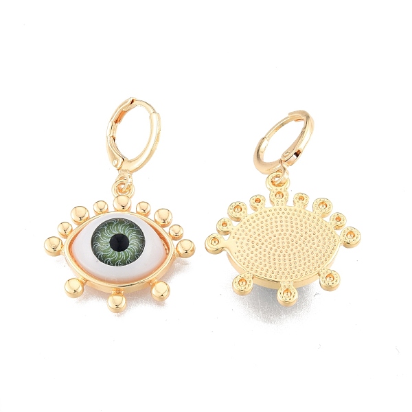 

PandaHall Acrylic Horse Eye Dangle Leverback Earrings, Brass Jewelry for Women, Cadmium Free & Nickel Free & Lead Free, Real 18K Gold Plated...