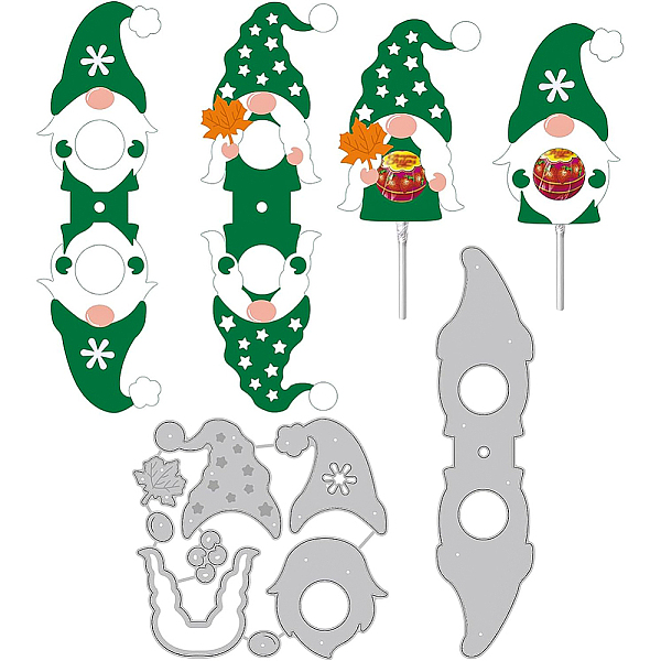 

PandaHall BENECREAT 2Pcs St. Patrick's 3D Gnome Elf Pattern Cutting Dies Stencil, Lollipop Stand Metal Embossing Cut Stencils Craft...