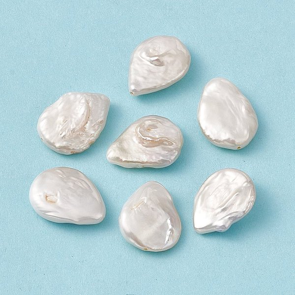 

PandaHall Baroque Natural Keshi Pearl Beads, Teardrop, Seashell Color, 18~19x14~15x5~6mm, Hole: 0.8mm Keshi Pearl Teardrop
