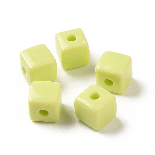 

PandaHall Opaque Acrylic Beads, Cube, Dark Khaki, 12.2x12.2x12.2mm, Hole: 3.7mm, about 288pcs/500g Acrylic Cube