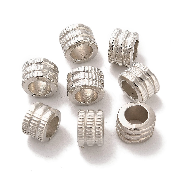 

PandaHall CCB Plastic Beads, Column with Groove, Platinum, 6x4.5mm, Hole: 3.8mm Plastic Column