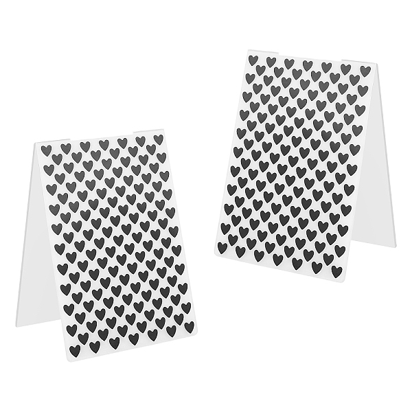 PandaHall Plastic Embossing Folders, Concave-Convex Embossing Stencils, for Handcraft Photo Album Decoration, Heart Pattern, 148x105x3mm...