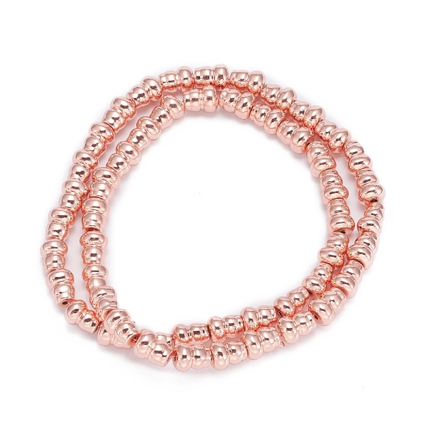 

PandaHall Non-magnetic Synthetic Hematite Beads Strands, Galvanic Plating(Color Retention for 1 Year), Gourd, Rose Gold Plated, 8.5x6.5~7mm...